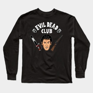 Cool 80's Horror TV Series Hell Club Parody Long Sleeve T-Shirt